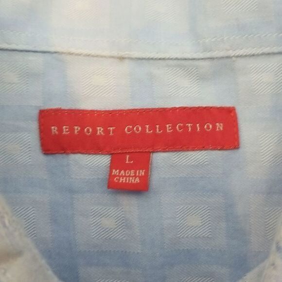 Report Collection Men's Long‎ Sleeve button down shirt size Large - Picture 6 of 9